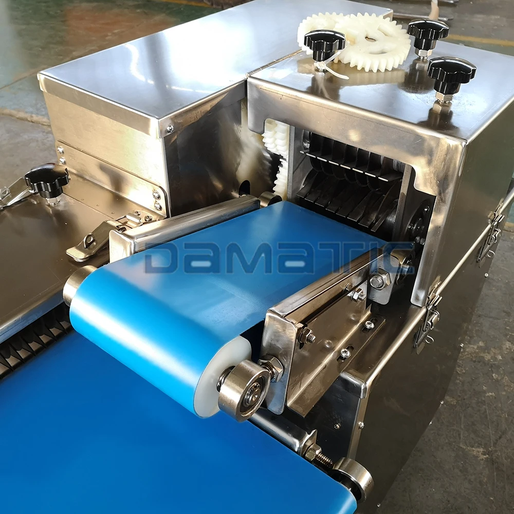 Commercial Bacon Frozen Meat Strip Dicing Slicing Making Machine Electric Mini Cold Meat Cube Slicer Cutter Cubes Belt Blades