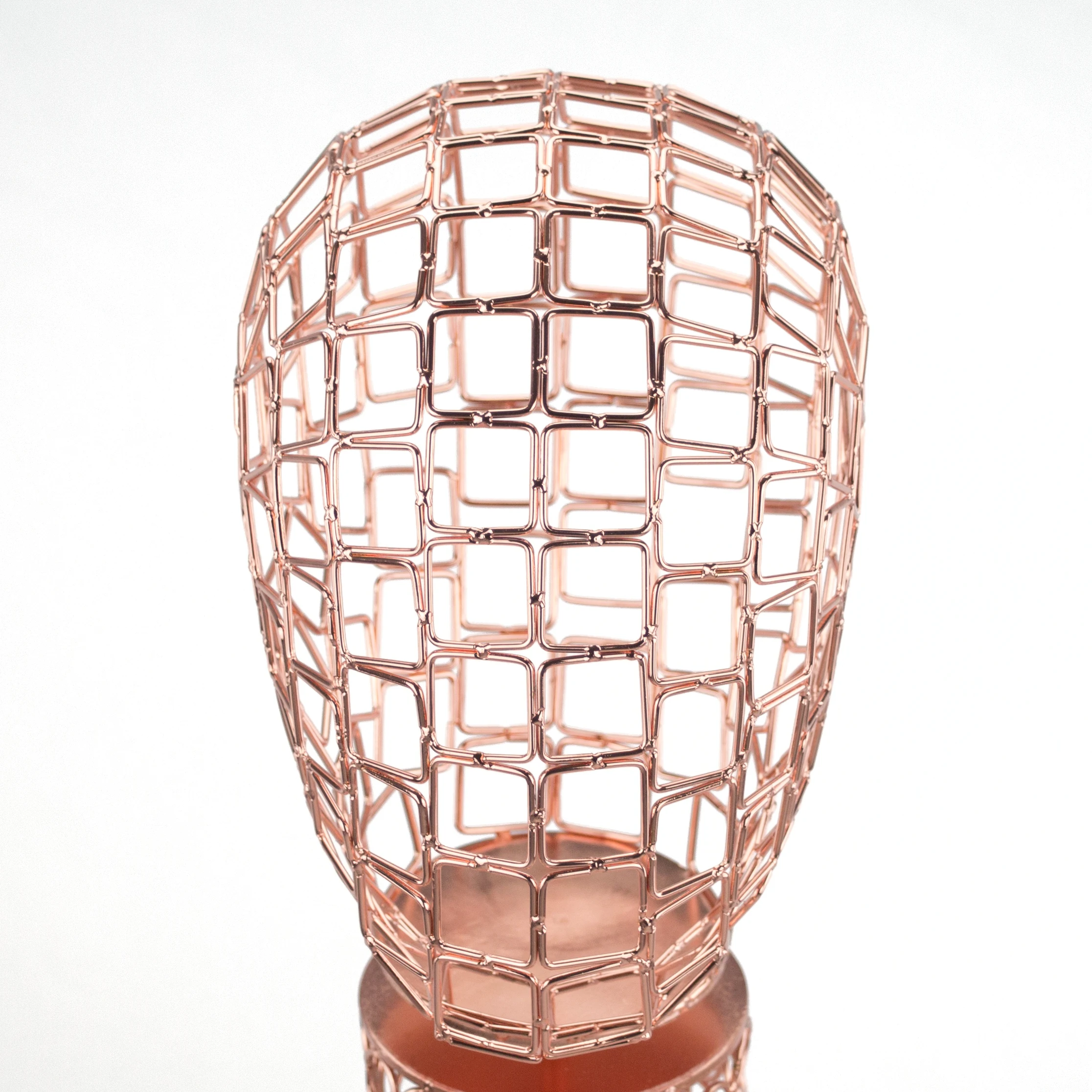 Fashion Mannequin Head Upper Body Hat Display  Rose Gold Metal Wire Mannequin Head