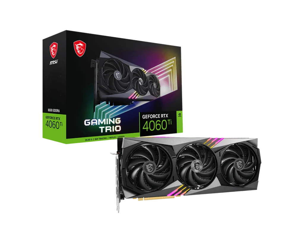 100% новая GeForce RTX 4060 Ti GAMING TRIO 8G игровая видеокарта rtx4060 8 шт. vga 8gb gpu Graphics 4060ti