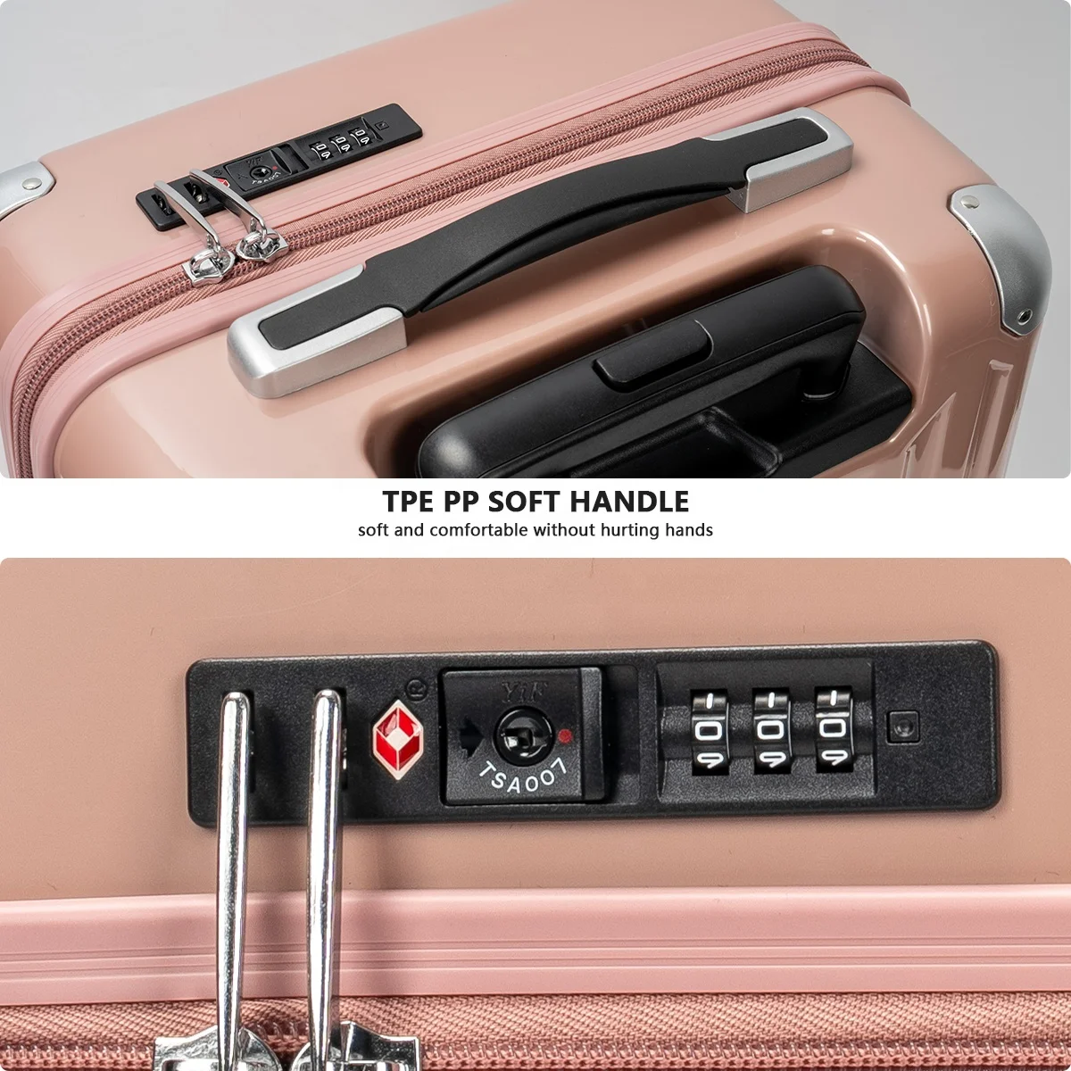 New arrival carry on luggae smart trolley luggage vintage travel hard case  travel bag set