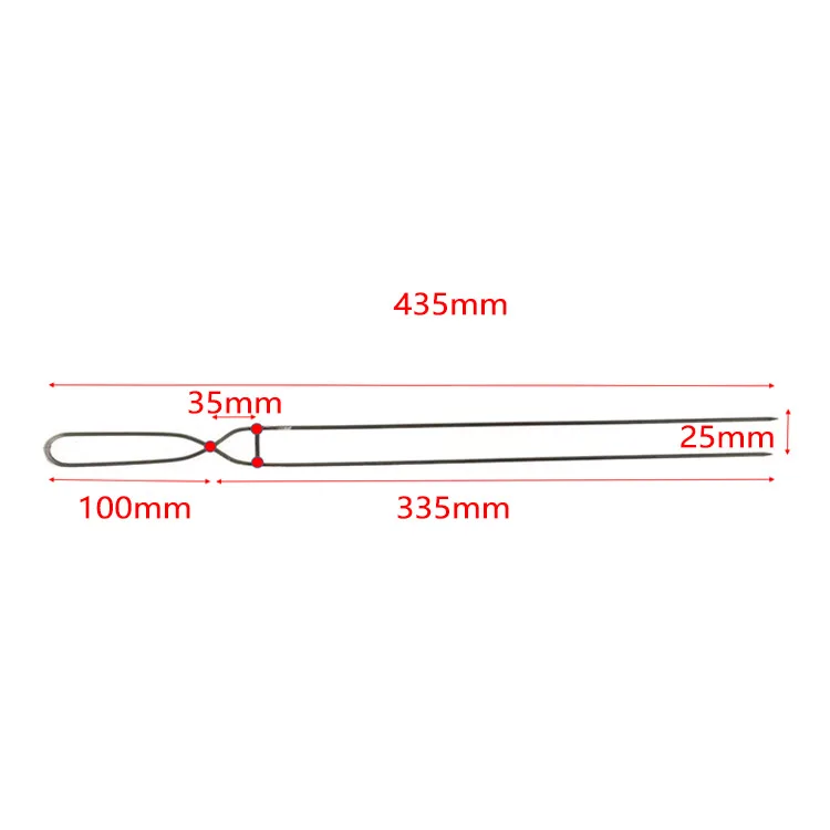 Shashlik Sausage Souvla Kebab U-Shape Stainless Steel Skewers BBQ Accessories
