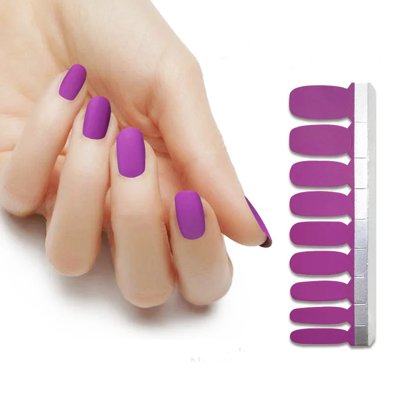 Wholesale 100%  Matte Nail Polish Patch 2D French Full Cover Nail Sticker Nail Wraps