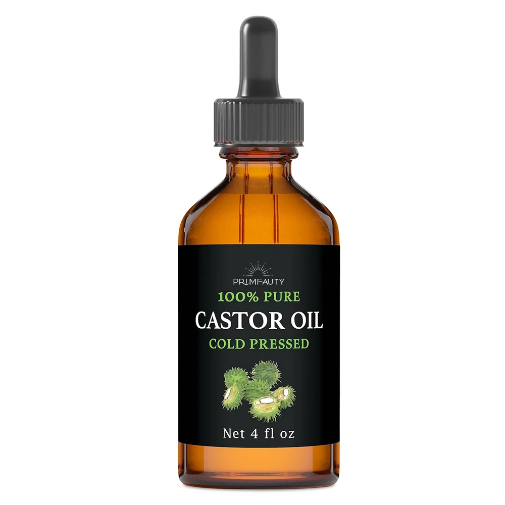 Private Label Custom Black Seed Castor Oil Hair Growth Serum Lashes Hair Growth Cold Pressed Hexane Free Castor Oil