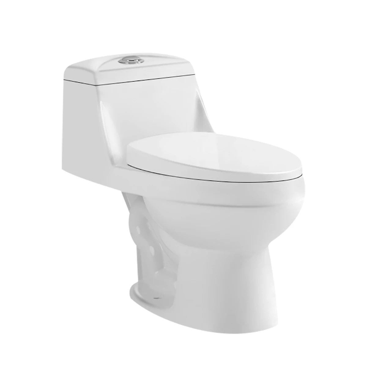 South American Popular Bathroom Inodoro Siphonic 4.8L Single Download Water Saving Toilet