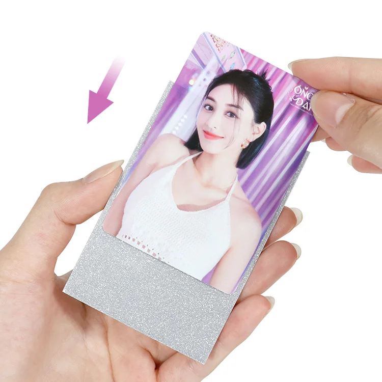 1000pcs Holographic Silver Flash Effects  Matte Premium thickness KPOP Hologram Photo Card Sleeves