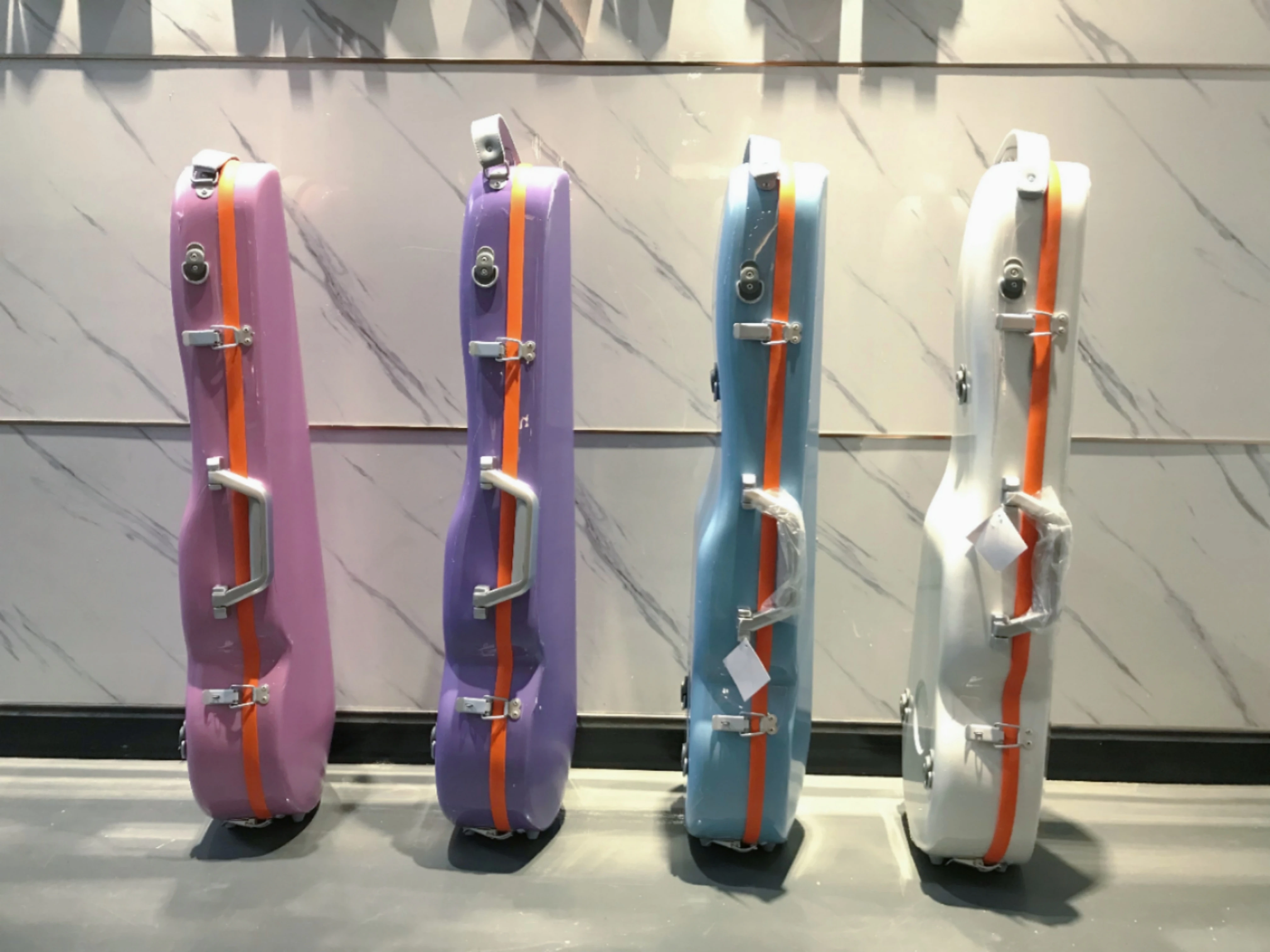 Wholesale High Grade Colorful Durable Triangle Fiberglass Violin Case