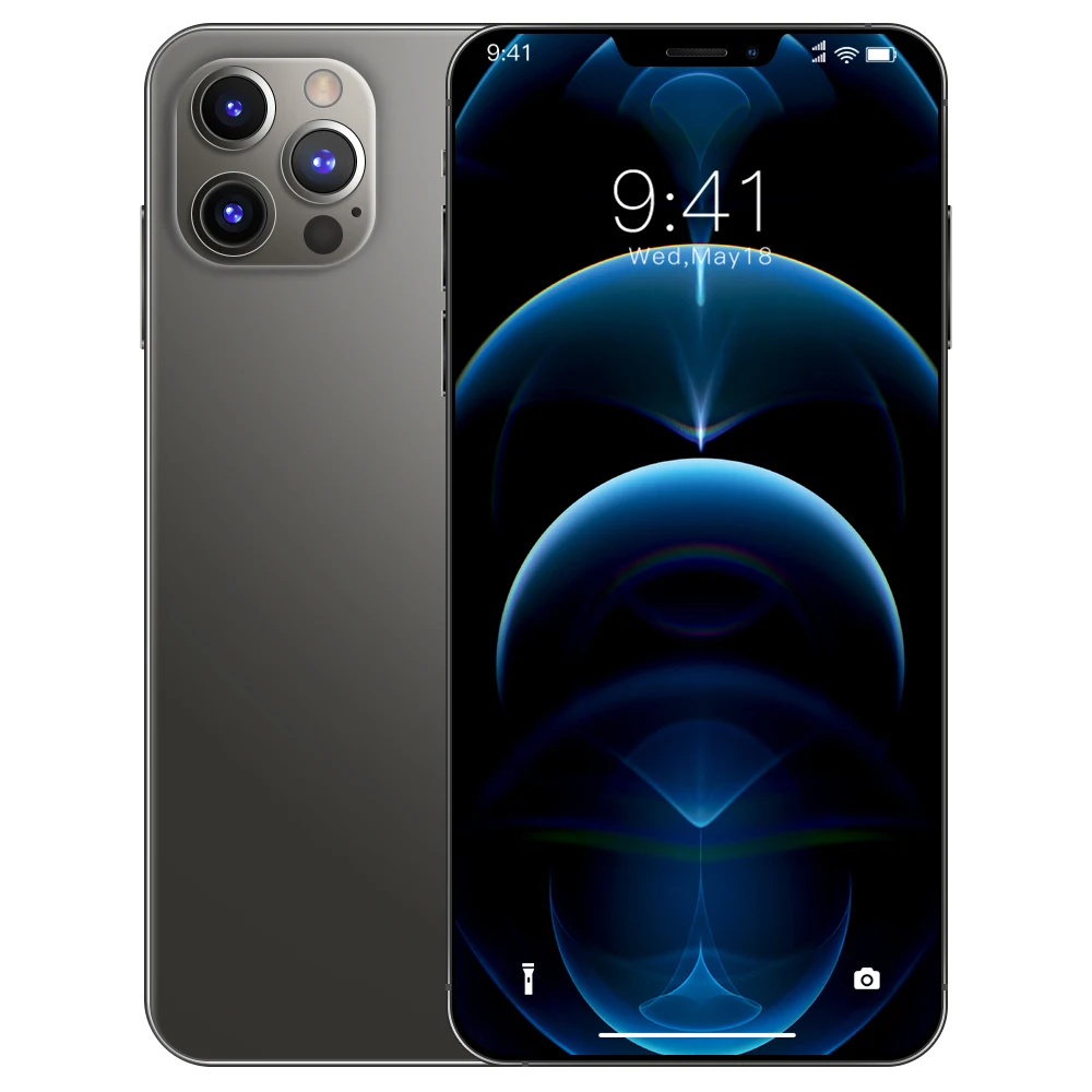  2020 Новый i12 Pro Max 6 7 дюймов дисплей смартфон 4 аппарат не привязан к оператору сотовой связи 8 + 512GB Android мобильных телефонов с двумя сим-картами для сотового