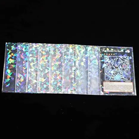 100 pcs Laser Flashing Card Pocket Protector Holographic Idol Photo Sleeves Ultra Super Photocard Protector
