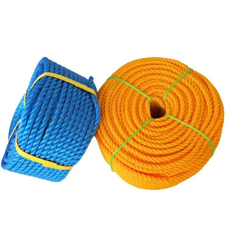 3 Strand Twist Polyethylene Plastic Twine PP Nylon PE Fishing Rope Boat Towing Rope
