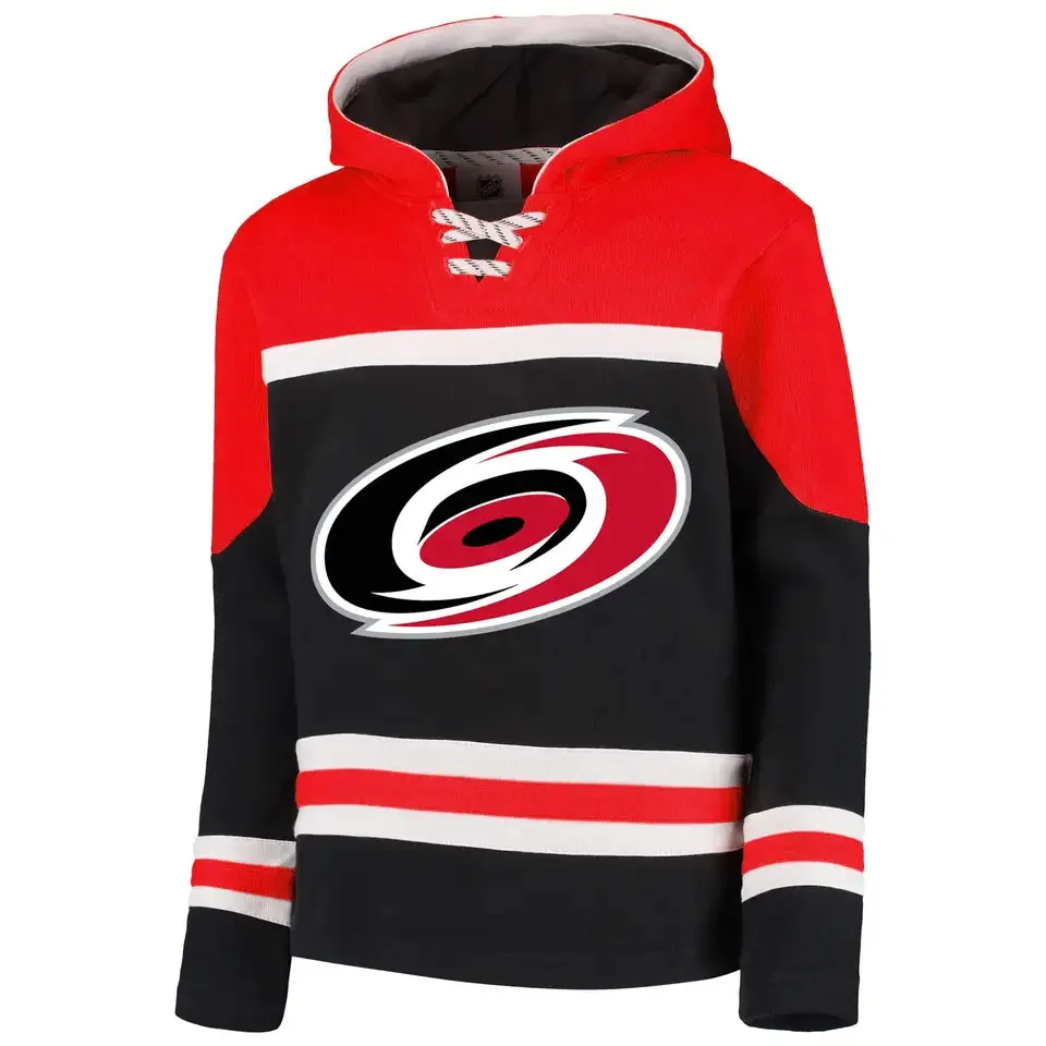 AQTQ Custom Embroidery Applique Embroidered patch Pullover Sweatshirts Hockey Jersey
