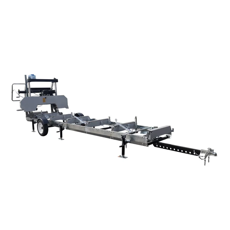 Portable Horizontal Band Sawmill with diesel engine gasoline engine or electrical
