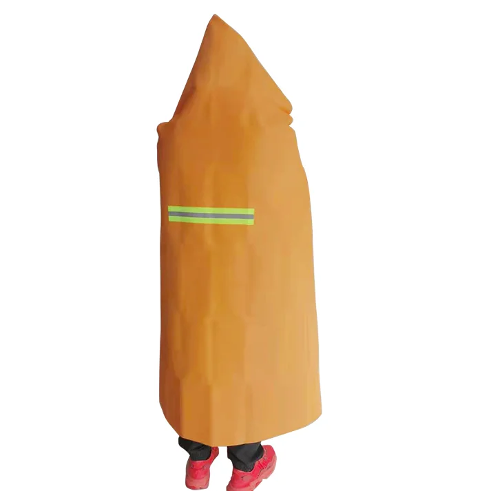 Kids Fire Protection Clothing Silicone Coatings 100% Fiberglass Materia Emergency Escape Fireproof Fireproof Cloaks