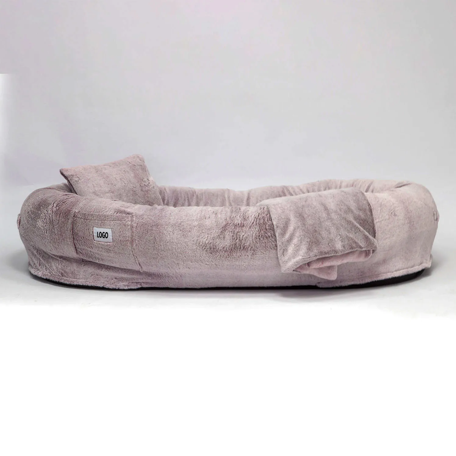 human plush bed human dog bed the pink stuff  large dog beg for human