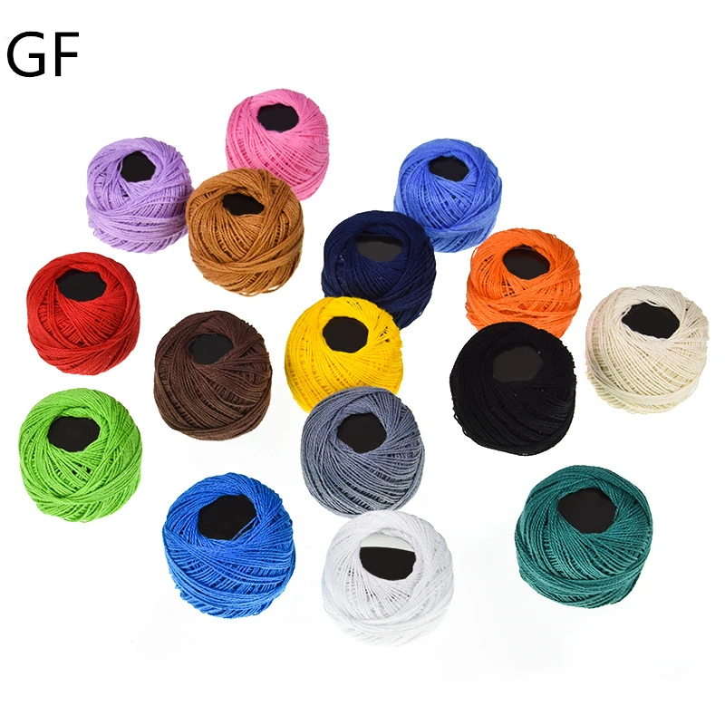 Wholesale DIY Household 16 colors Per PVC Box Embroidery thread Ball Polyester Cotton Thread For Daily Use At Home