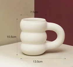 Nordic Ins Style Creative Tire Mug Coffee Ceramic Cute Coffee Mugs Wholesale Couple Simple Thick Handle Mugs