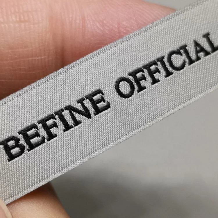 Cut Satin Ribbon Woven Labels Cloth Smooth Garment Labels Washable Machine Custom Made High Density Straight Machine Weaving