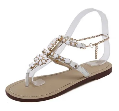 CSS555 shinning rhinestones crystals flats sandals women fashion flip flops