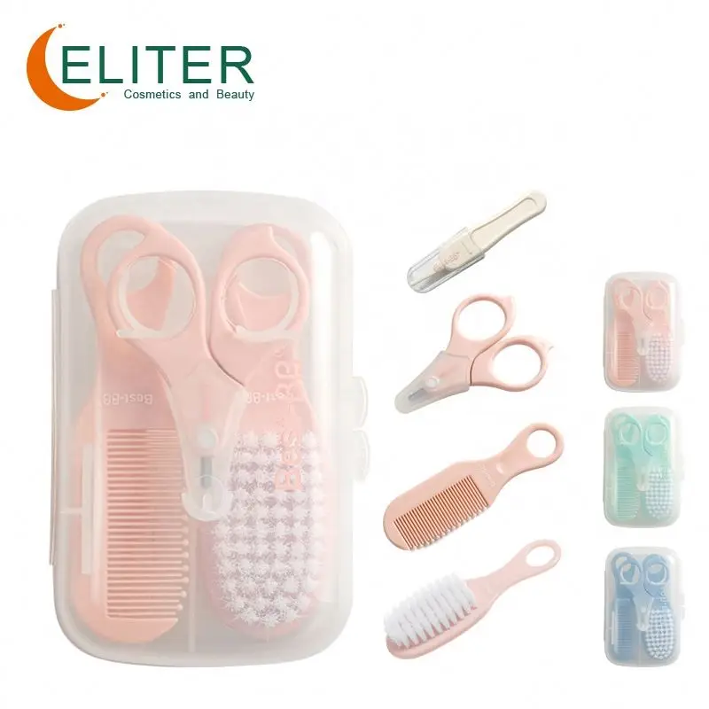 Eliter Hot Sale Wholesale 4 in 1 Eco-friendly Infant Personal Care Baby Kit Baby Hygiene Kit Baby Brush And Comb Sets