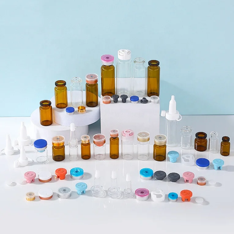 Wholesale Price Pharmaceutical Clear Amber 5ml 10ml Glass Vials Medicinal Ampoules Glass Bottle with Aluminum Twist Off Cap