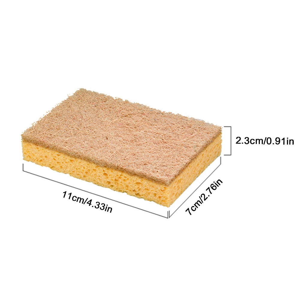Wholesale Biodegradable Natural Cleaning Dishes Sponges High Absorbent Kitchen Sisal Cellulose Scouring Sponges Scrubber