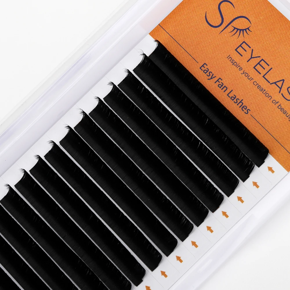 Korean PBT Custom Blooming Lash Extensions 0.03 0.05 0.07mm Korea Easy Fan Russian Volume Eyelash Extension Trays