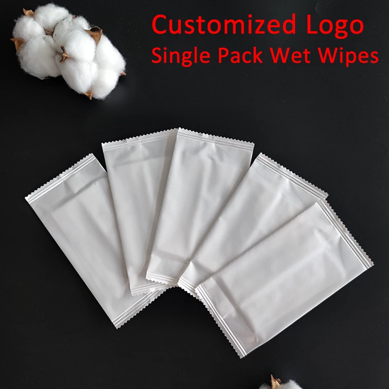 Factory Manufacturer Blank Design Single Pack Wet Wipes Cleaning Wet Tissue Custom Logo Wet Wipes