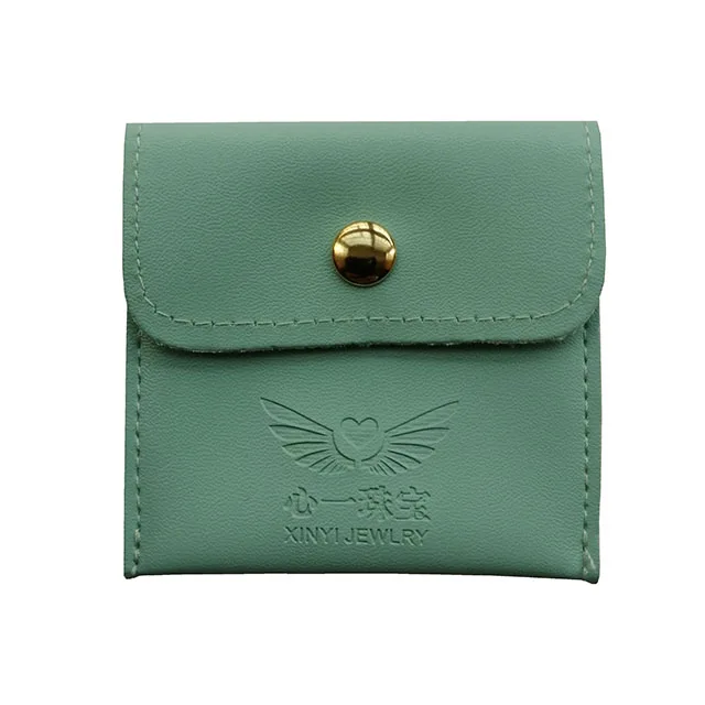 Pu Leather Jewelry Bag Envelope Custom Logo Packaging Jewel Protection Pouch Free Sample Storage Display Earring Necklace Pouch