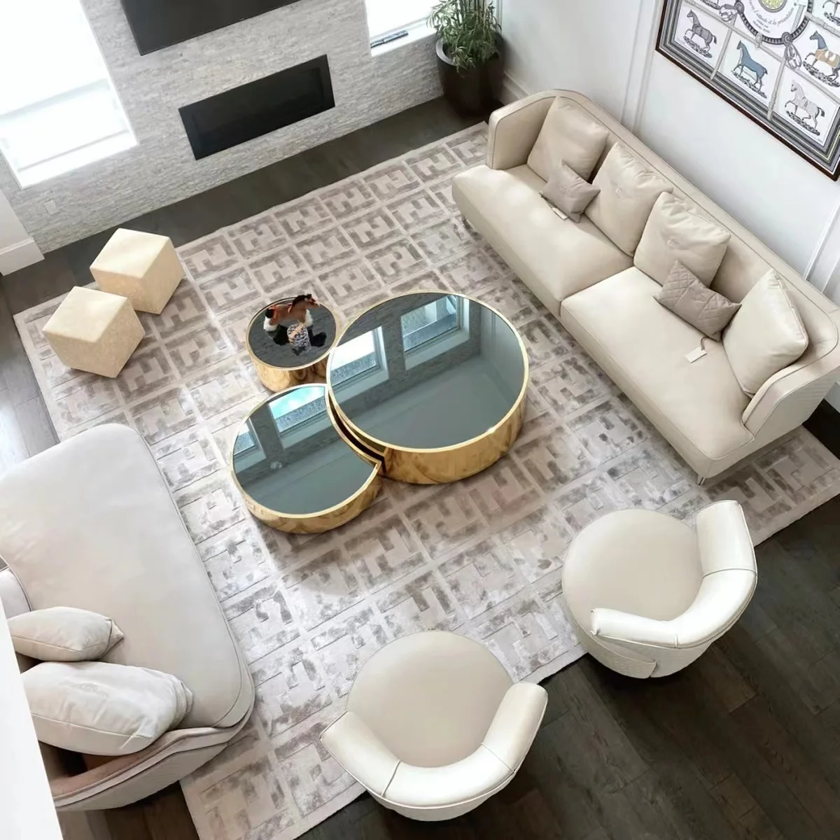 High Demanding Living Room Furniture Tea Tables With black High Gloss Side Table Nesting Coffee Table