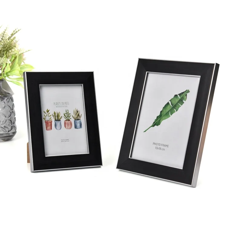 Black Tabletop Glass Sublimation Paper Plastic Decorative Frame Photo