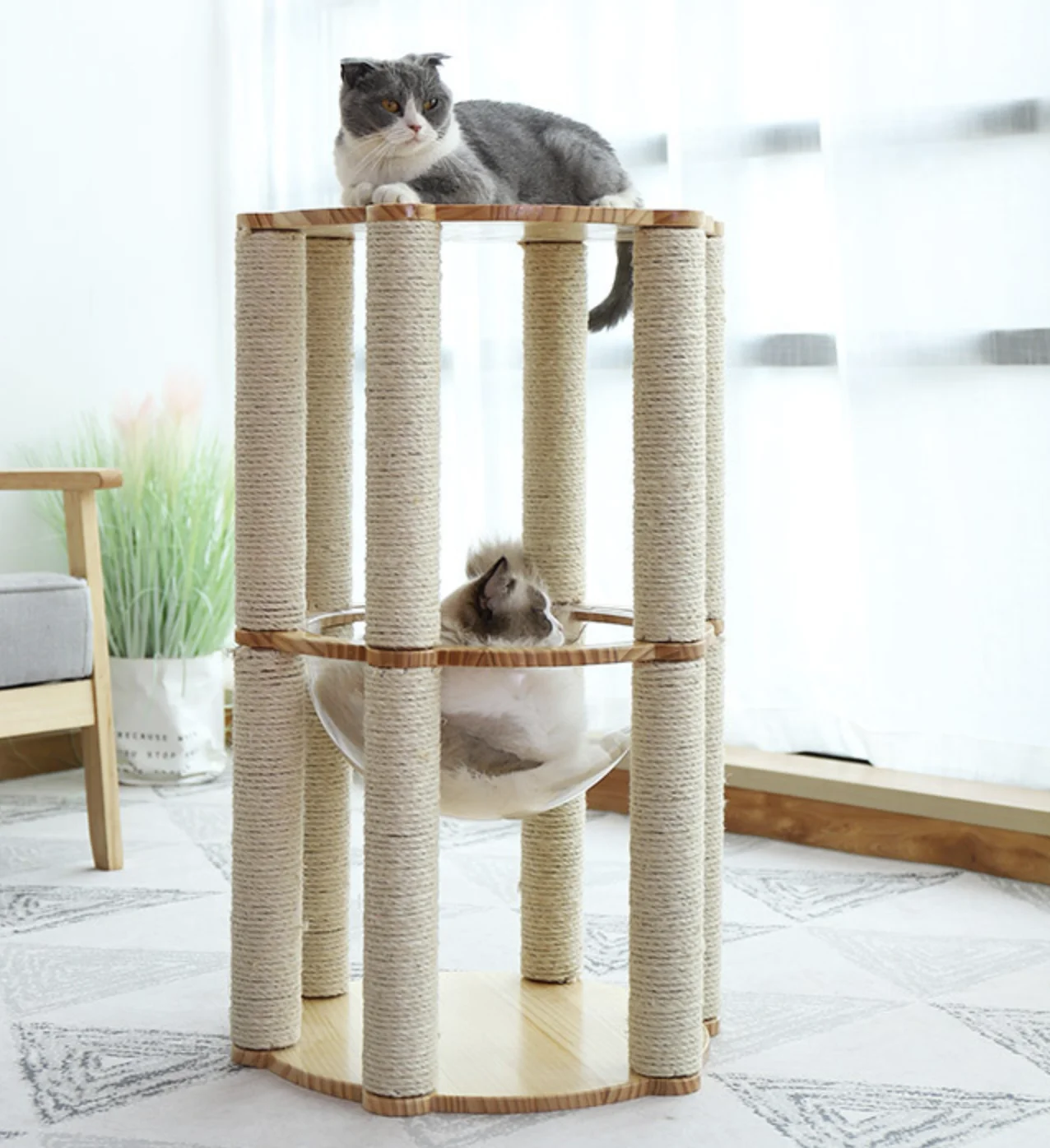 Рама для кошек из массива дерева для скалолазания, домик для кошек, дерево для скалолазания