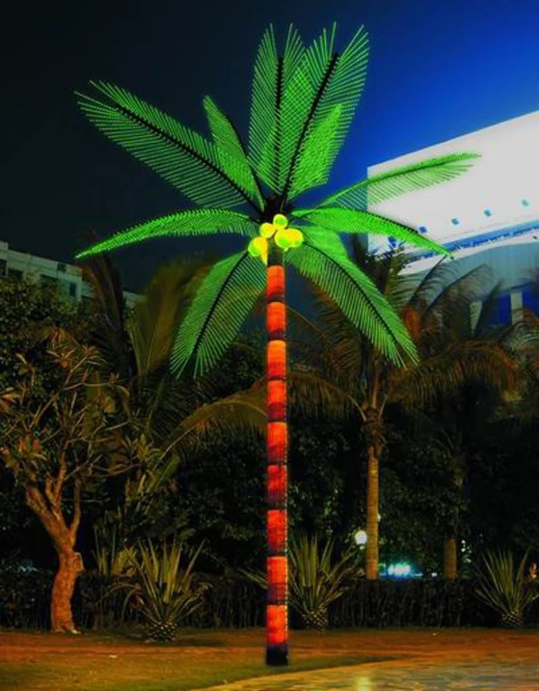 light up palm trees