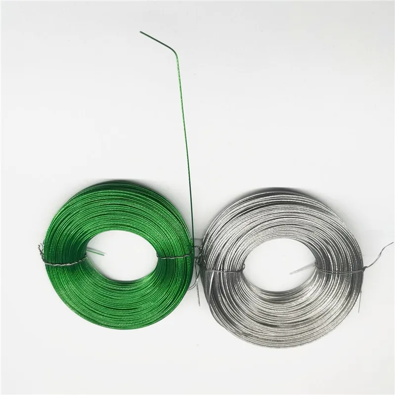 0.6 1mm diameter green black red color  plastic coated stainless wires roll for meters