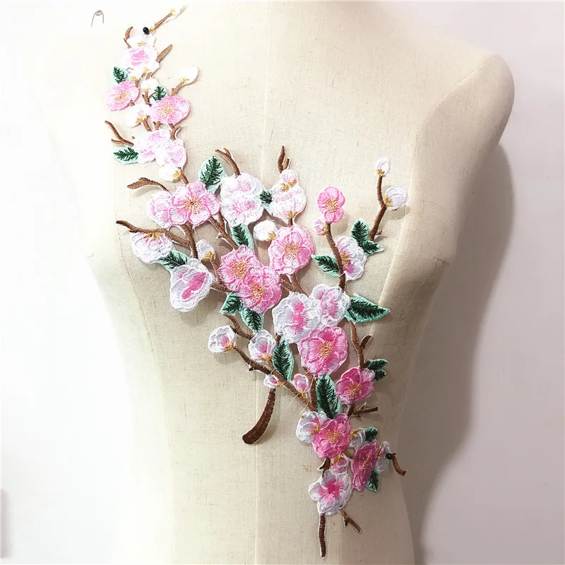 5 color in stock  Flower Applique Big Plum Blossom Small Slice of Plum Blossom Iron On Patch