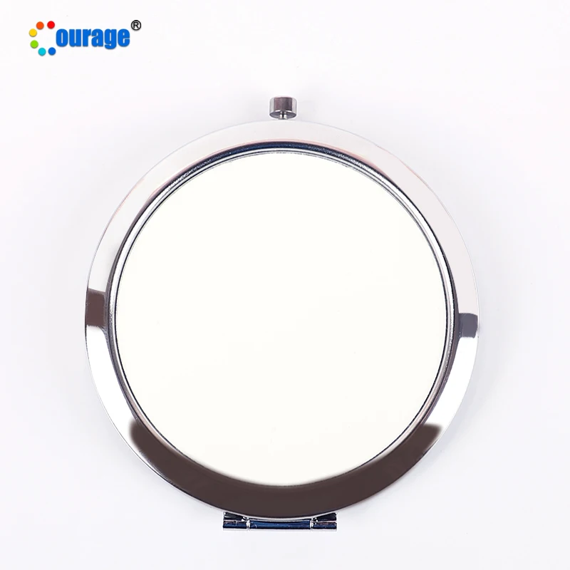 7cm round mirror sublimation blank compact mirror custom with press button