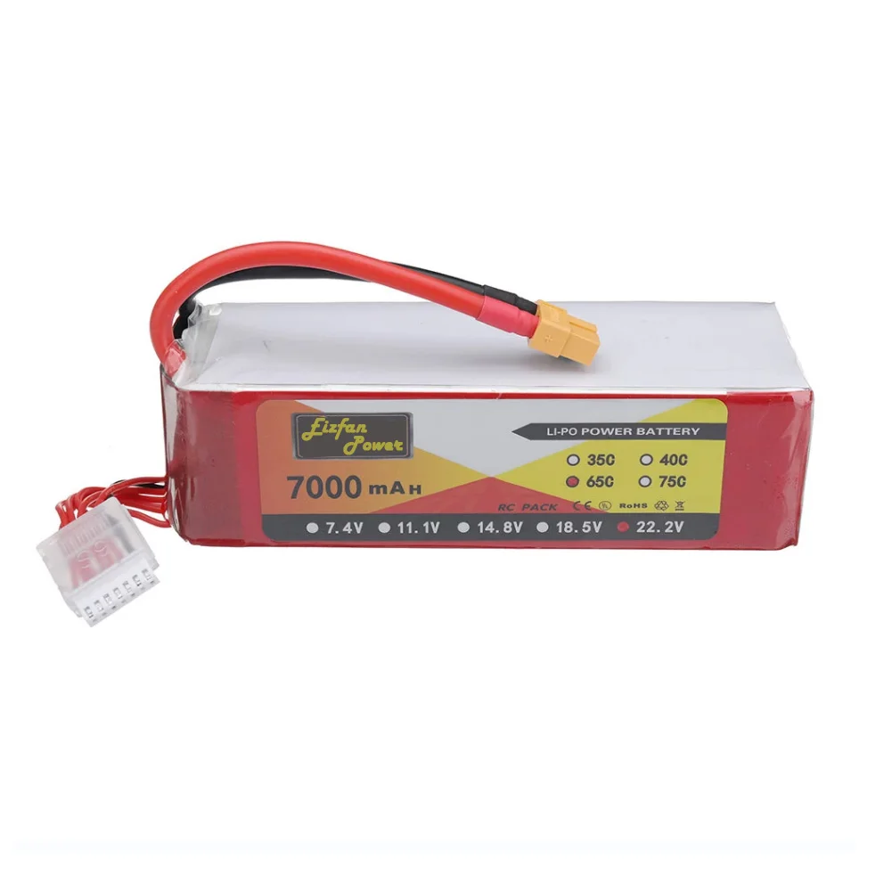 Customize 6S1P 22.2V  30C 40C 60C 65C 75C 100C 5000mAh 6000mAh 6500mAh 7000mAh FPV UAV Drone battery, mini drone battery