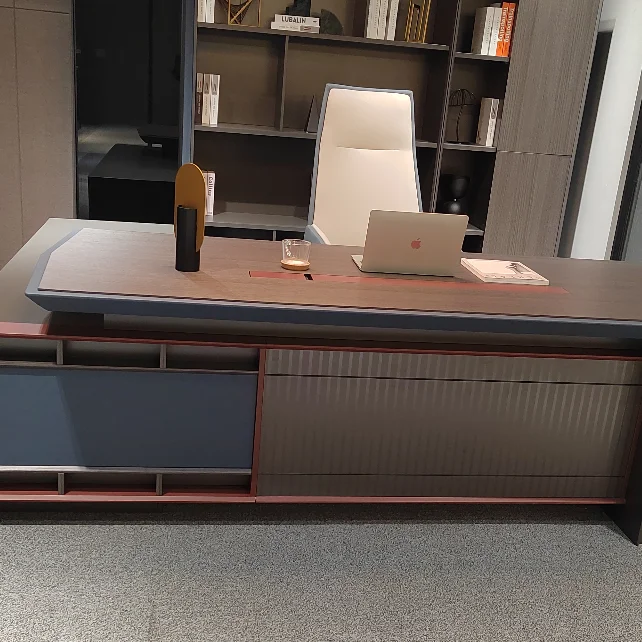 Commercial Furniture Unique Modern Design Office Furniture General Manager Wooden Executive Office Table Desk Black