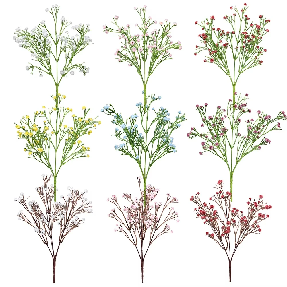 Pastoral Style Artificial White Pink Yellow Butterfly Orchid Wedding Decoration Plastic Flower Garden Decoration Home Decoration