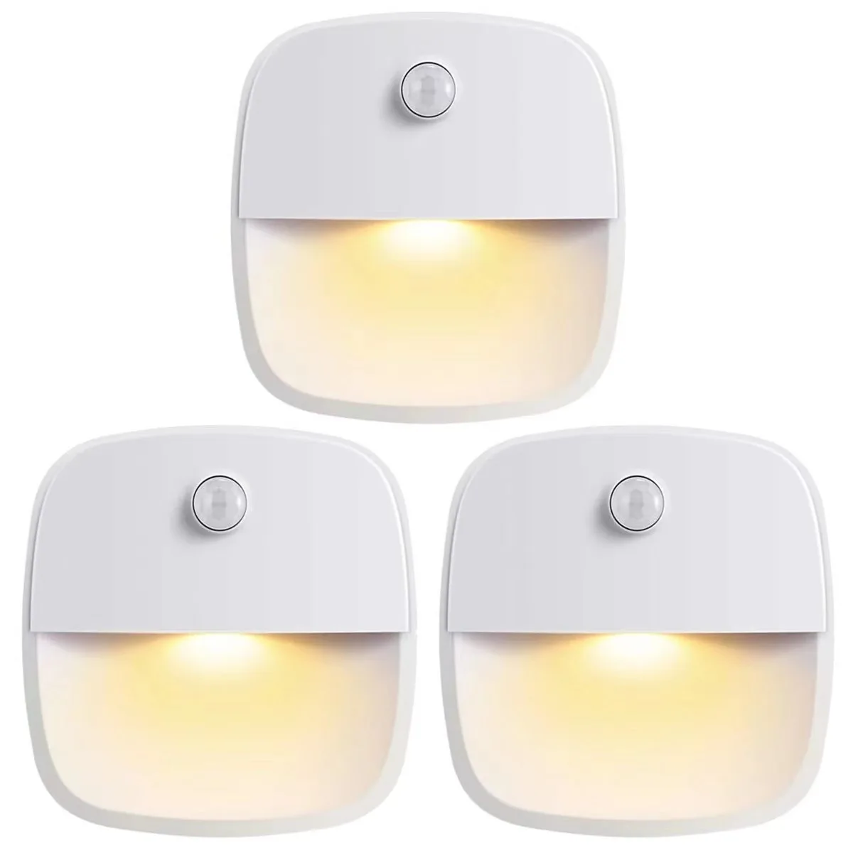 Aaa Battery Powered Motion Sensor Led Night Light With Double-sided Adhesive Stick-anywhere
