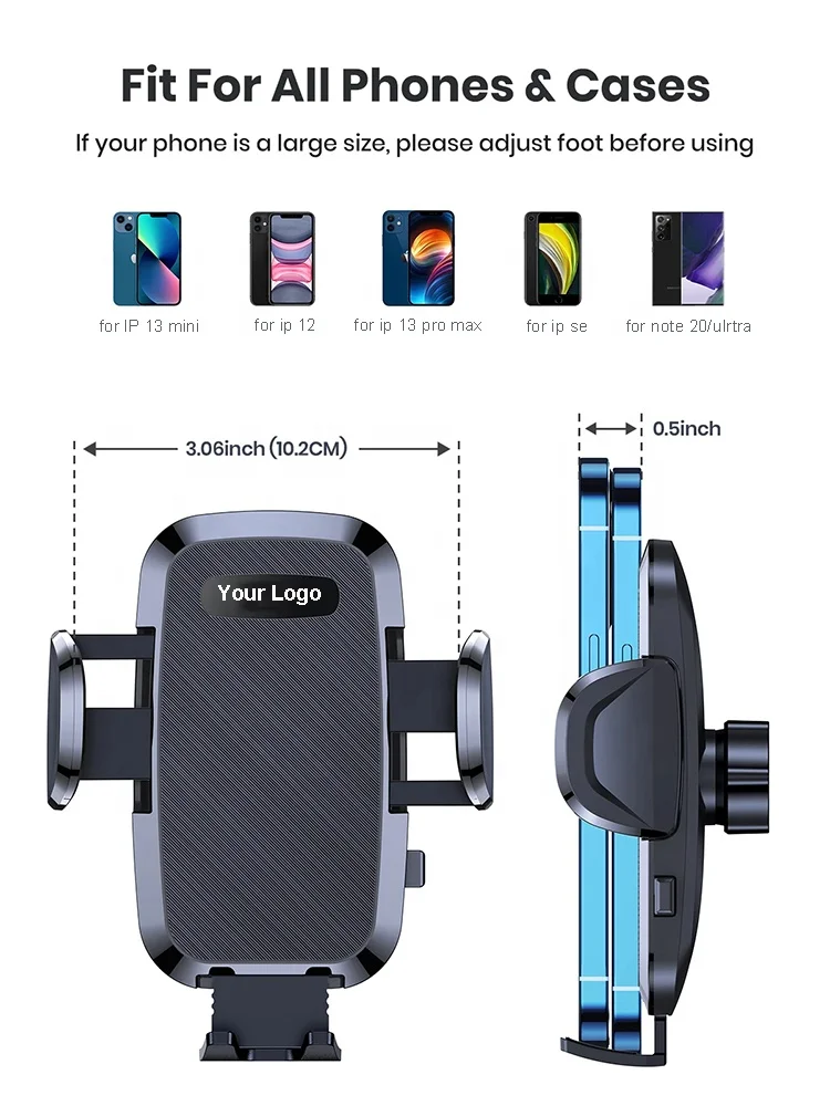 YANCHENTIAN Car Phone Holder Cell Phone Mount for Car Dashboard  Windscreen for Universal Cars 360 Rotatable Mobile Phone Holder