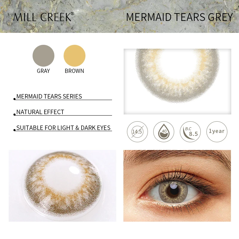 Mill creek 2023 new natural contact lens anime colored eye 14.5 mm  diameter  contact lens