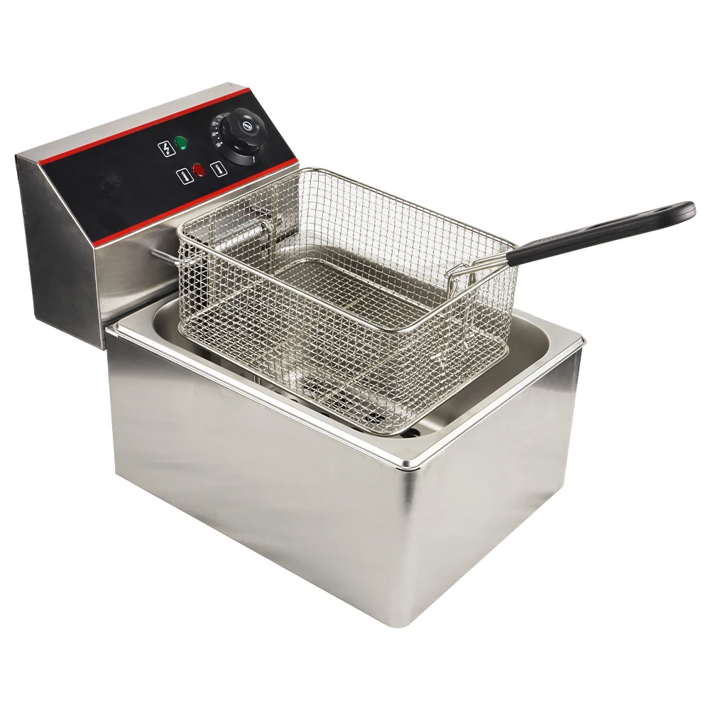 Top Seller Commercial Deep Fryer Machine Stainless Steel Electric Snack Machine Chicken Chips Deep Fryer