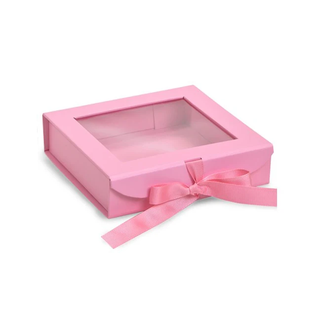 Custom logo Recyclable Luxury Folding gift Box Large package Magnetic cardboard folding gift box wrapped with ribbon