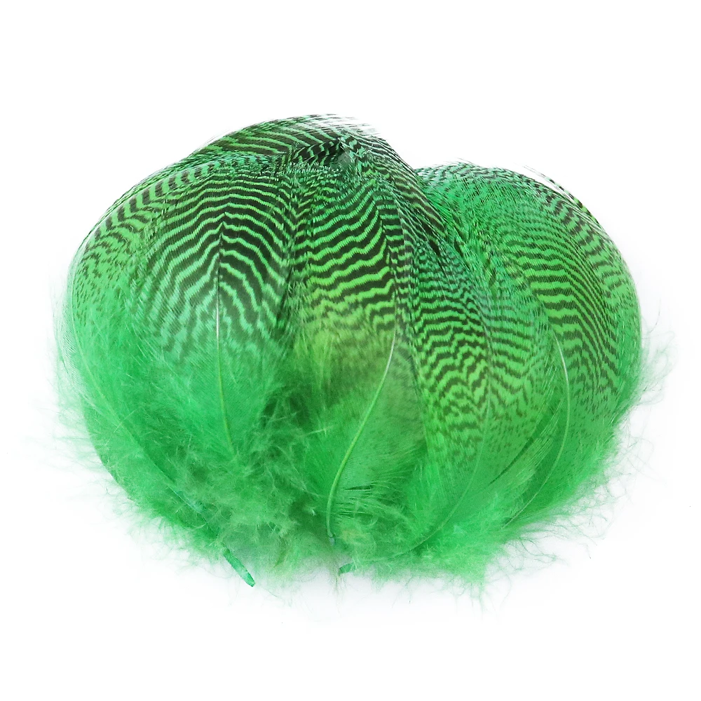 Черные полосатые гусиные перья украшенные вручную 5-10 см зеленые мягкие Аксессуары для творчества перо