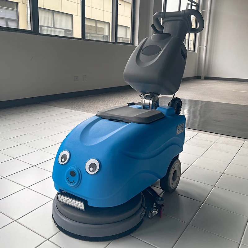 SHUOJIE SJ15 Hot Sale Small Walk Behind Household Electric Floor Scrubber Machine