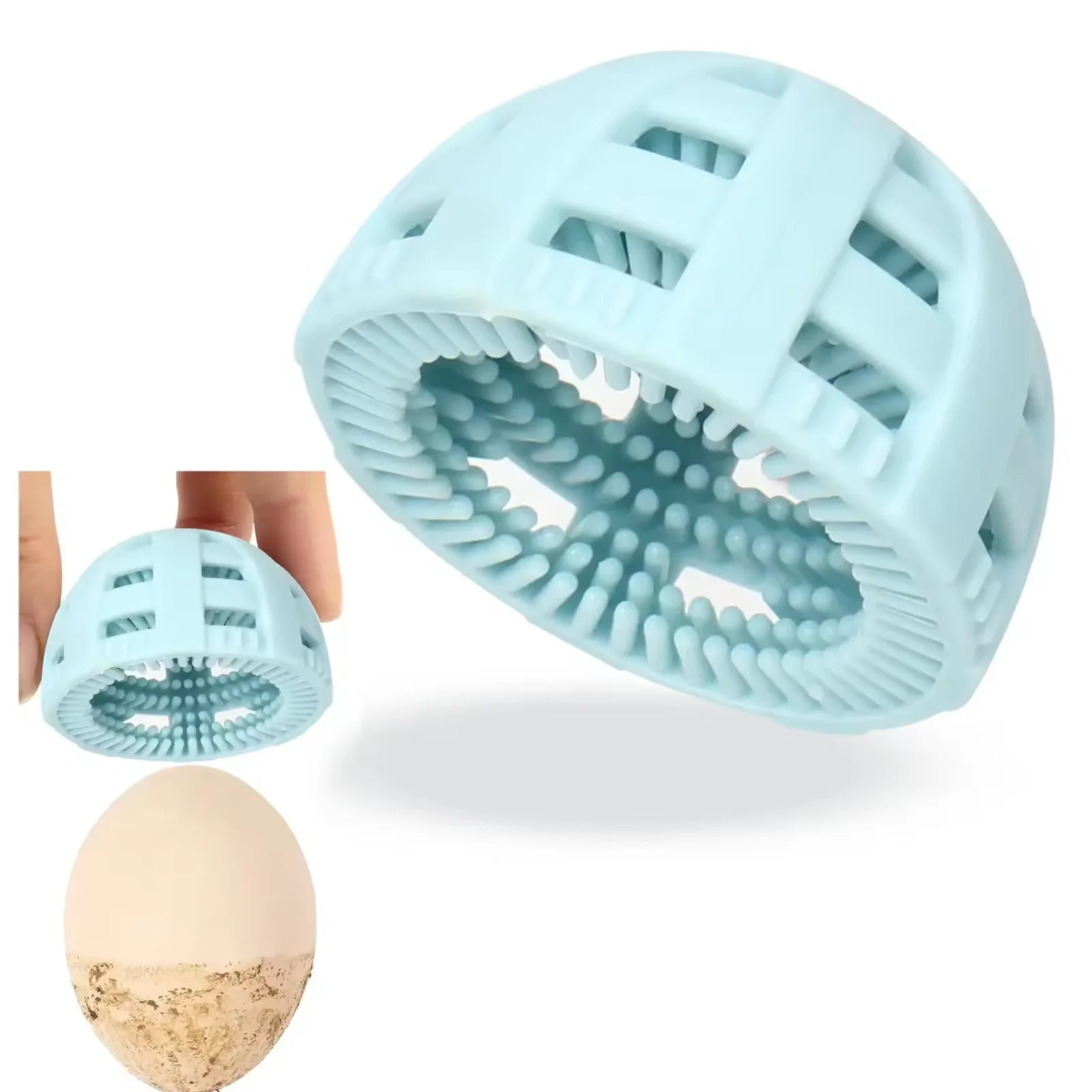 Kitchen Gadgets Silicone Egg Reusable Clear Brush Tool Household Egg Scrubber Tool 2024 New Custom Design Multi-functional Home