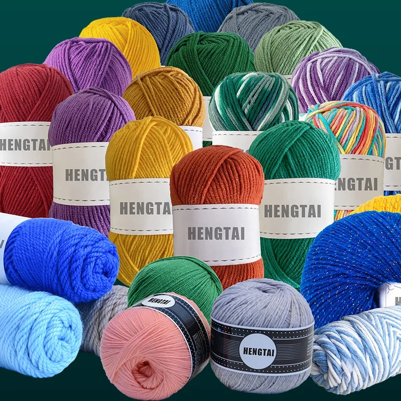 Factory Cheap 4-8ply Milk Cotton  Wool Acrylic Yarn For Crochet