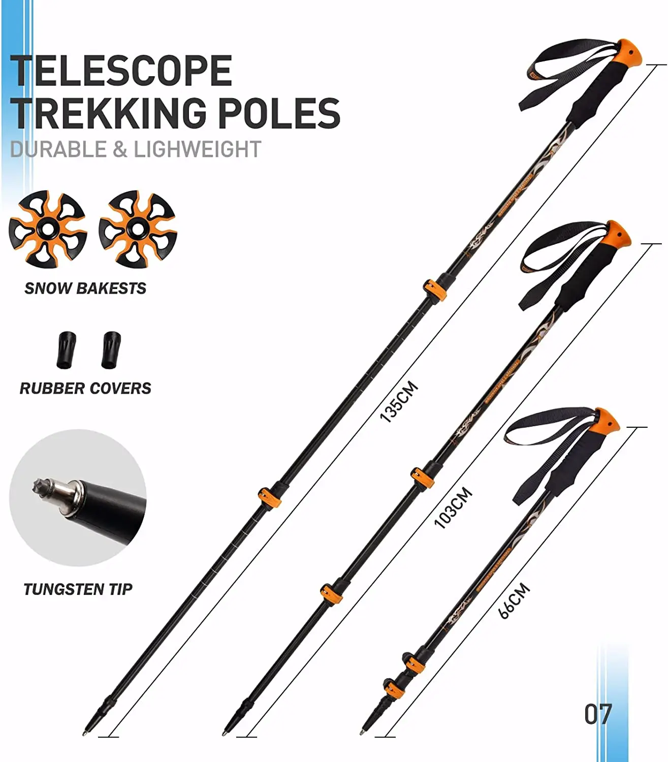 Anti slip Aluminum All Terrain Mountain Foam Padded One-pull Binding Hiking Snowshoes