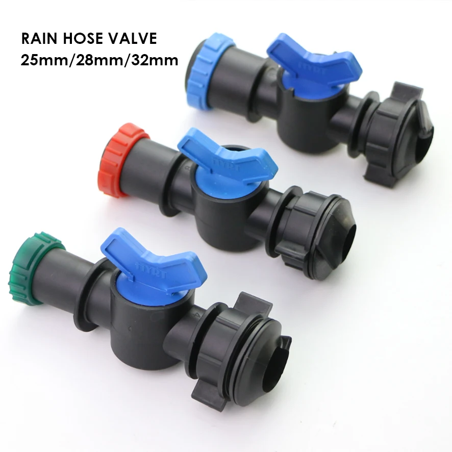 Rain Hose DN 25mm Barb Offtake Valve for Water Control Lock Ring