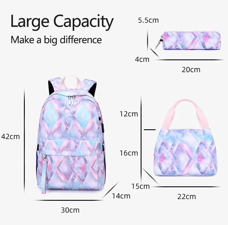 New Arrival Backpack for Female School Bag Literary Lightweight Travel Loungefly Backpack Simple Outdoor Bag Laptop Backpack