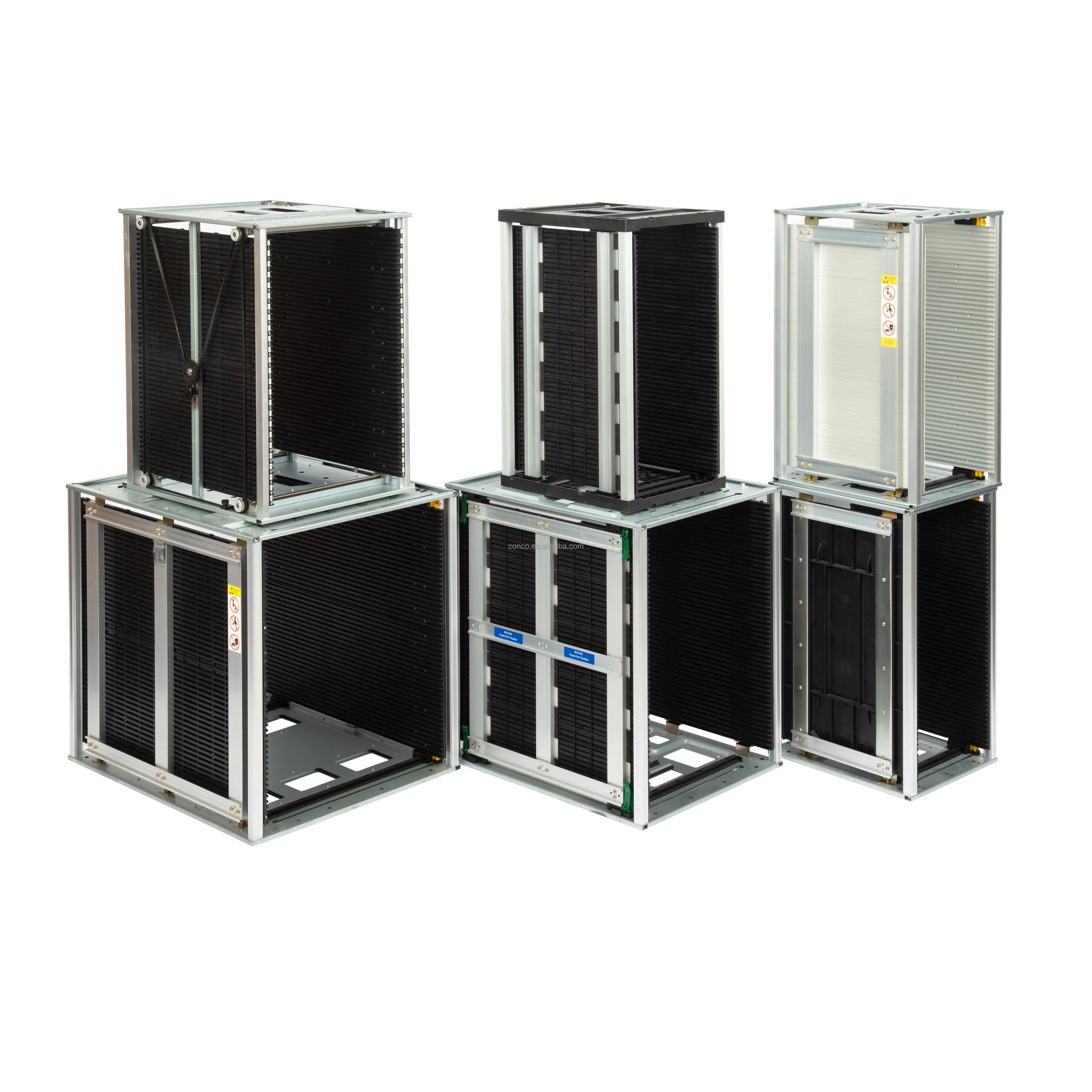 CONCO SMT Metal ESD PCB Magazine Rack Adjustable pcb rack de stockage